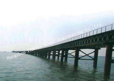 Cina Multispan Single Lane Prefabrikasi Bailey Steel Bridge Construction Assembly pemasok